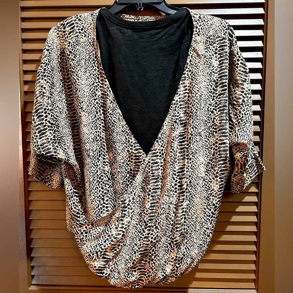 Reversible Animal Print Silk Top
